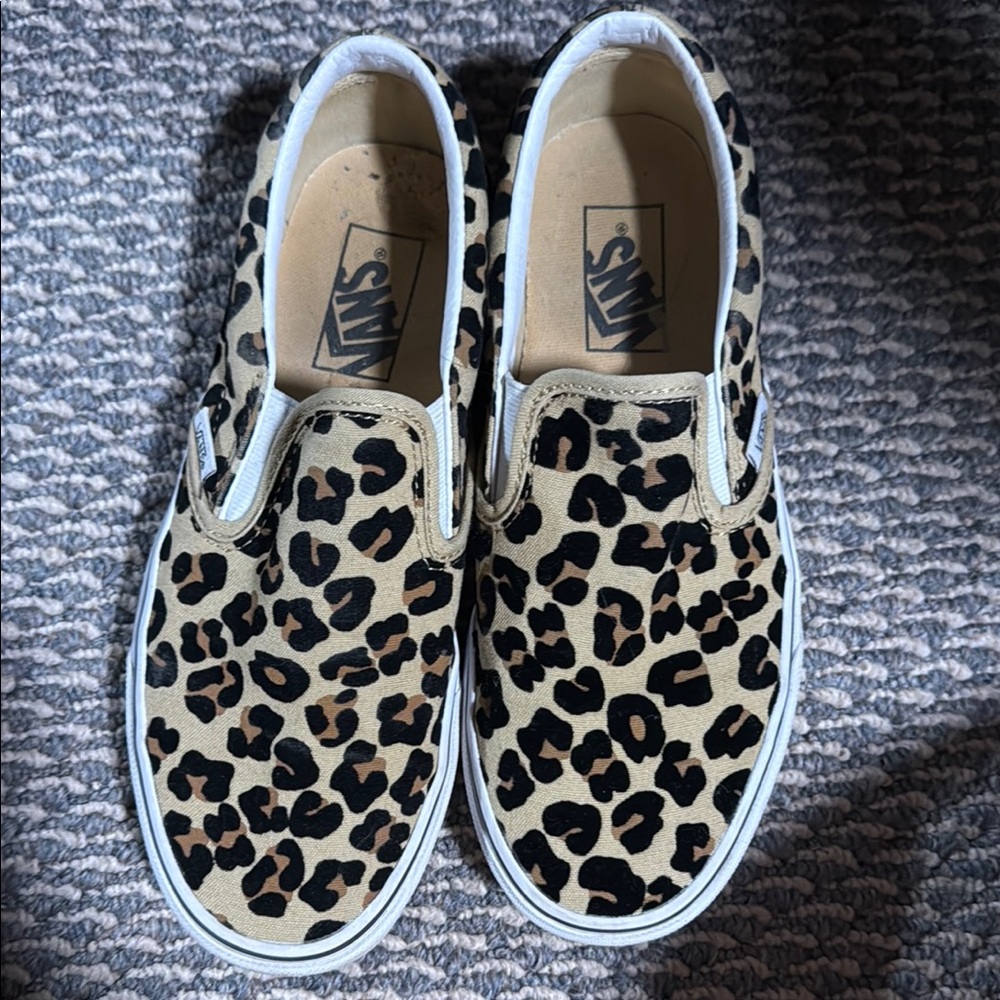 Vans Brown and Black Sneakers Classic Slip-On